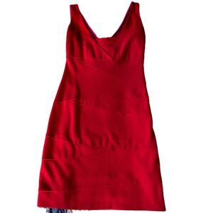 Marc New York Red Sleeveless Dress Party Cocktail Career Fitted Size 2